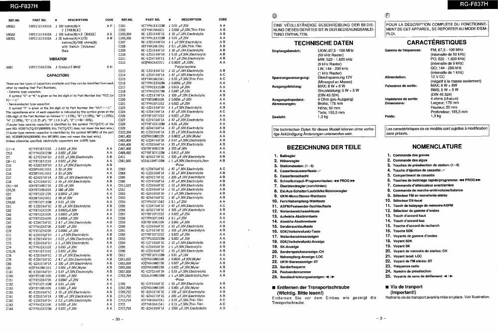 sharp rg f 837 h service manual