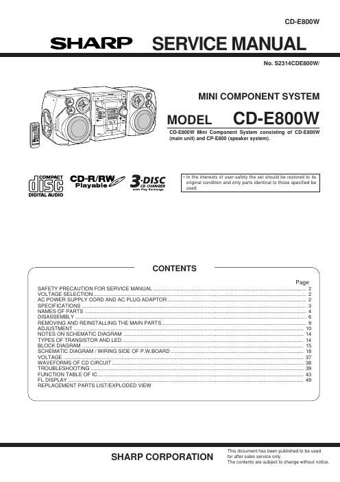 sharp rp 111h service manual