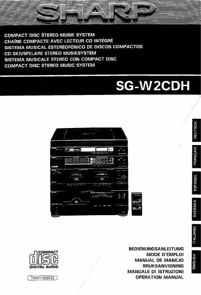 sharp sgw 2 cdh owners manual