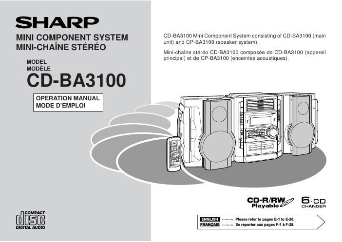sharp wq cd 60 h service manual
