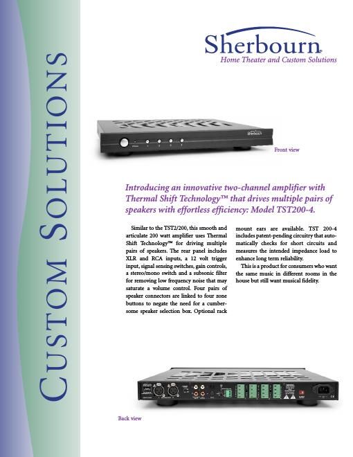 sherbourn technologies tst 200 4 brochure