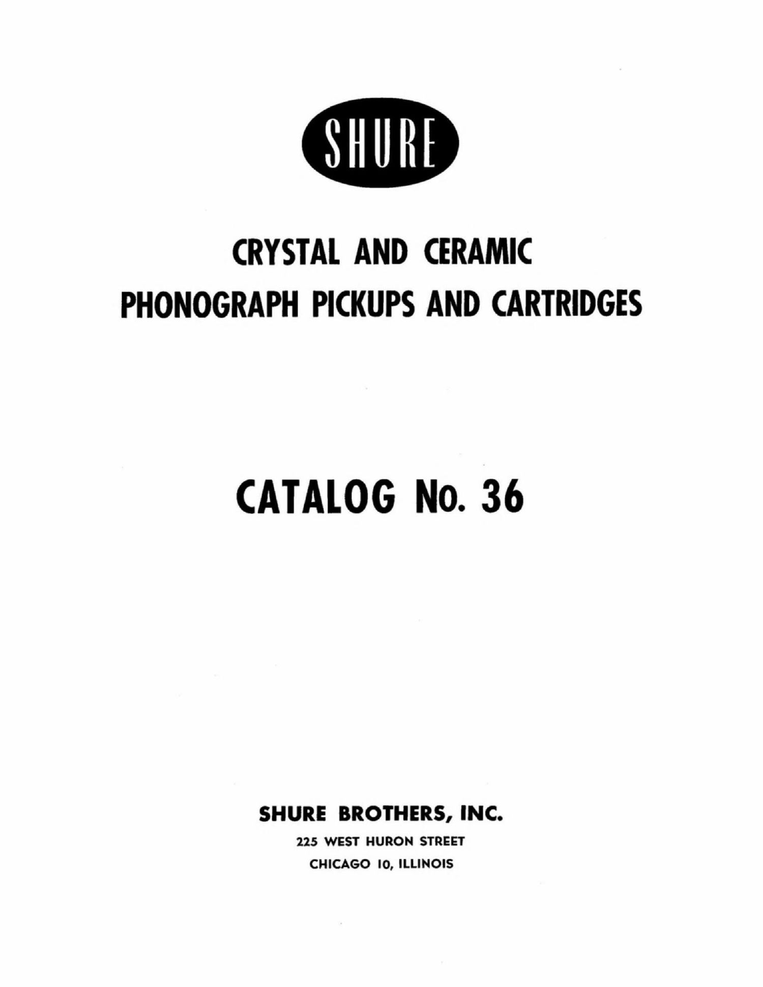 shure 1951 catalogue phono