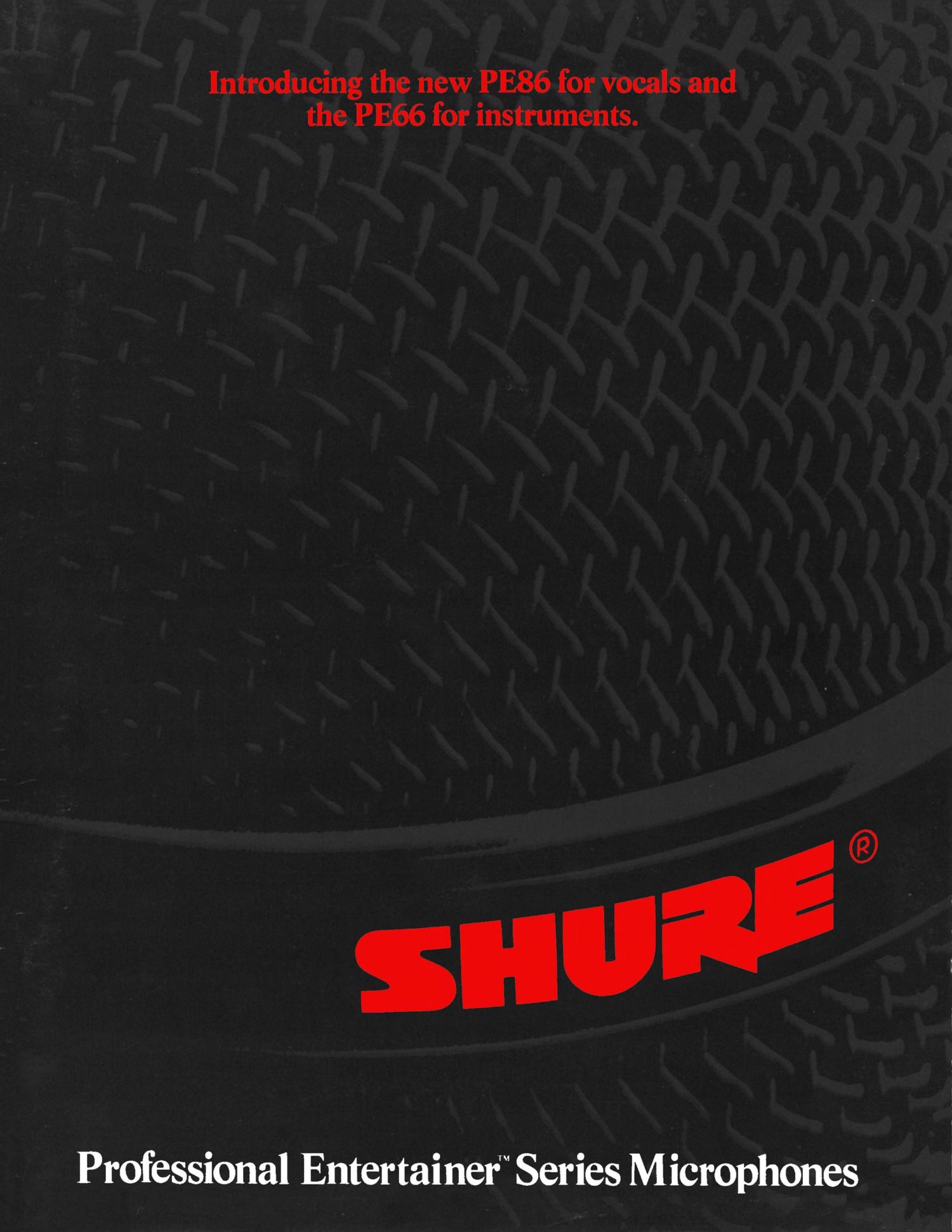 shure 1983 catalogue pe professional entertainer series microphones