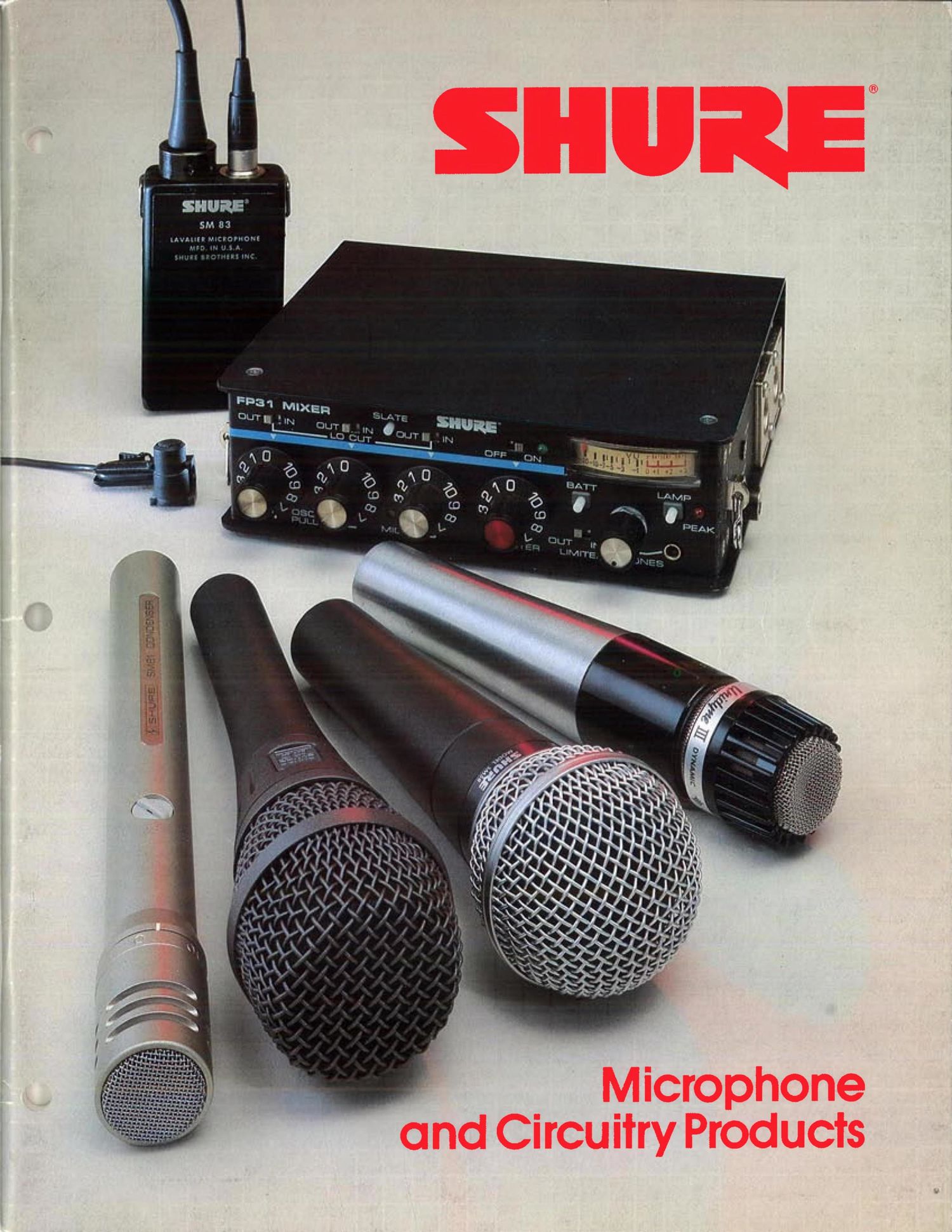 shure 1985 catalogue microphones circuitry products