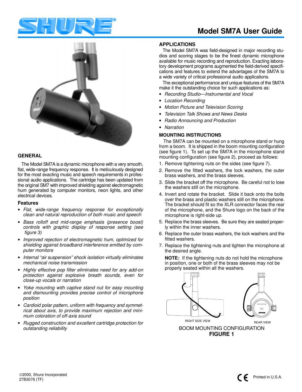 shure beta sm7a user guide