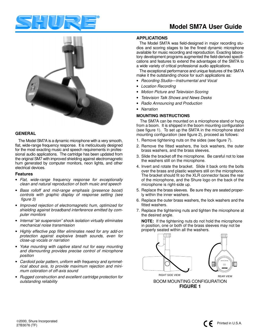 shure beta sm7a user guide