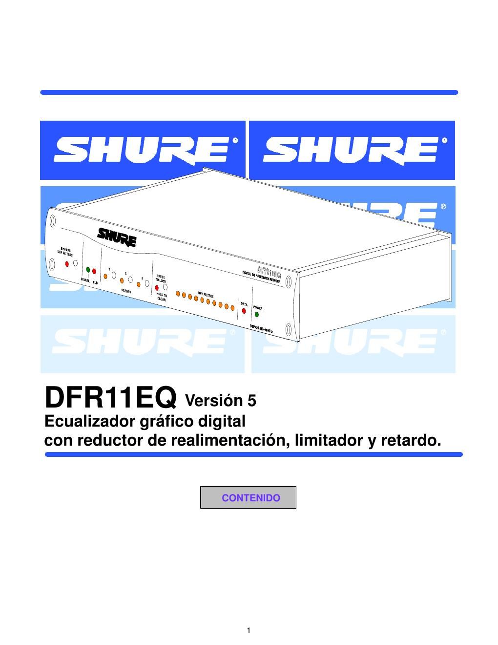 shure dfr11eq5 owners manual