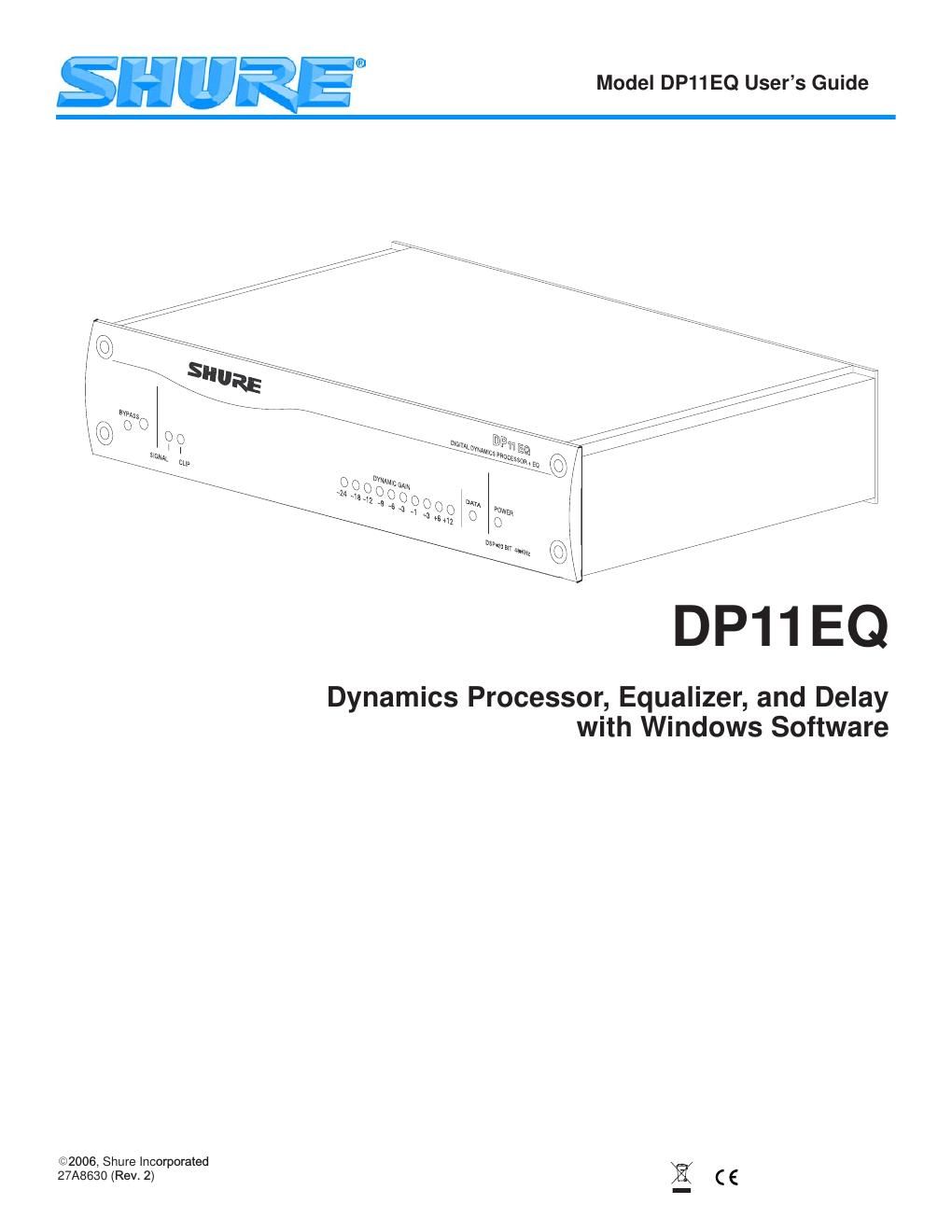 shure dp 11eq user manual