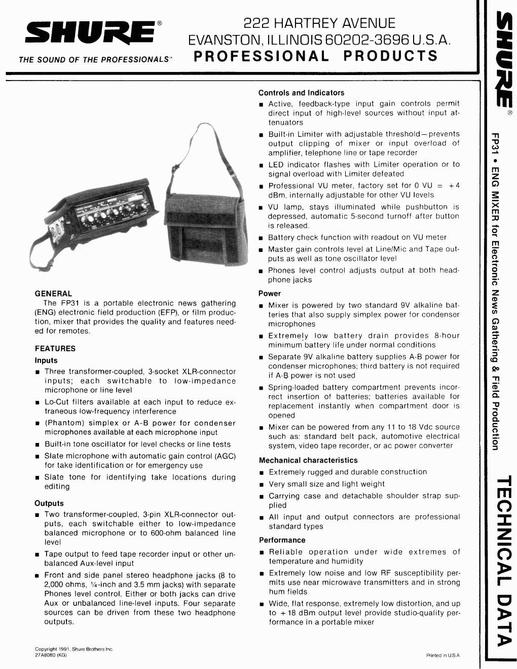 shure fp31 owners manual