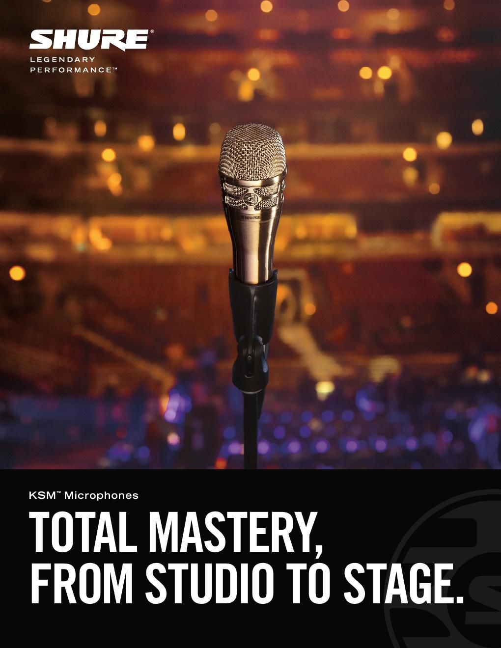 shure ksm microphones 2016 brochure