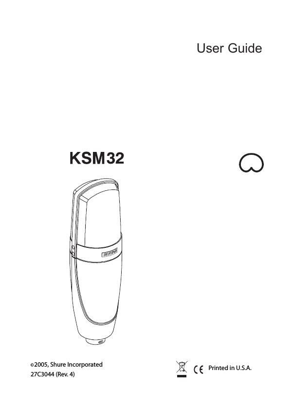 shure ksm32 user guide