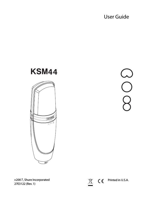 shure ksm44 user guide