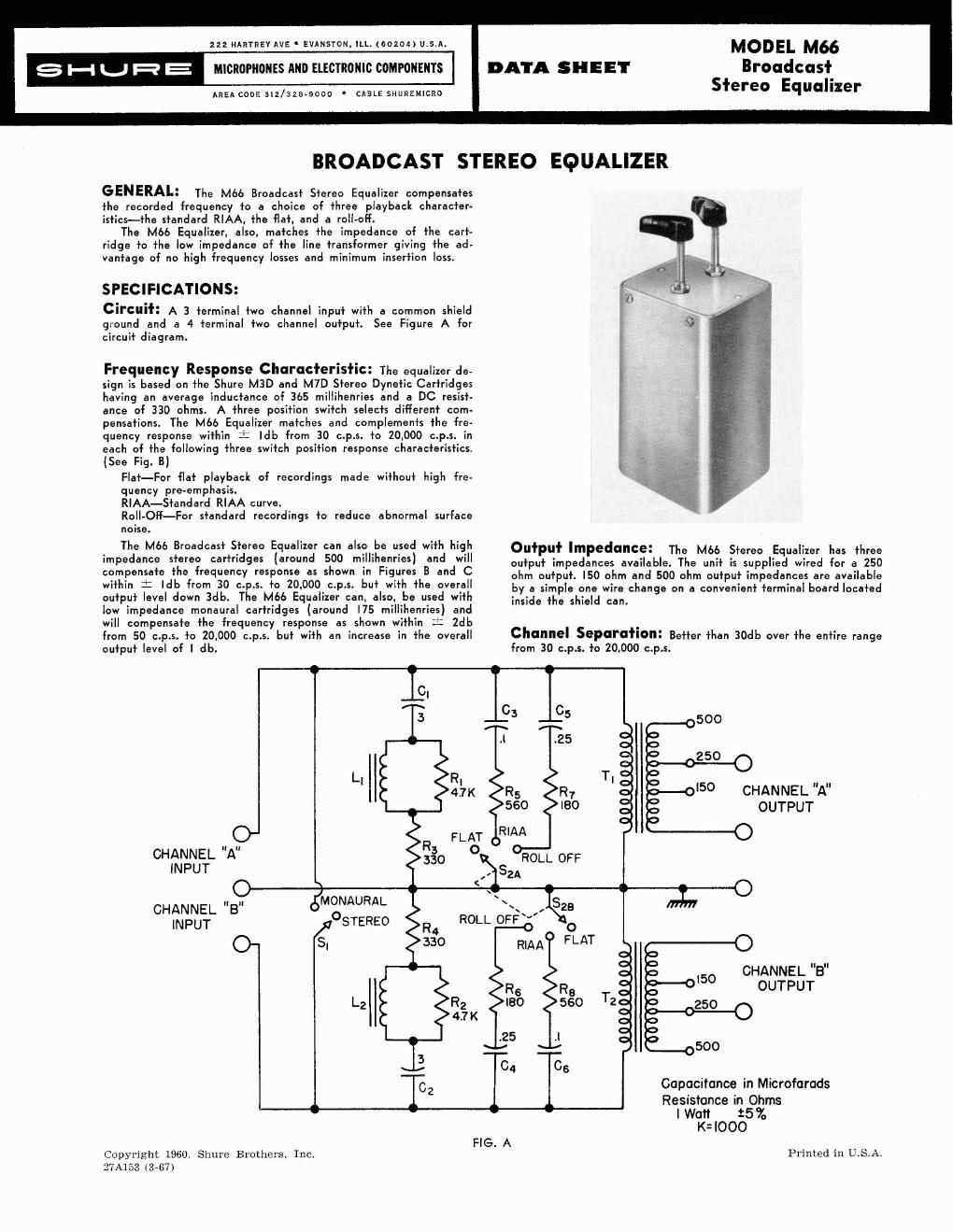 shure m66 owners manual