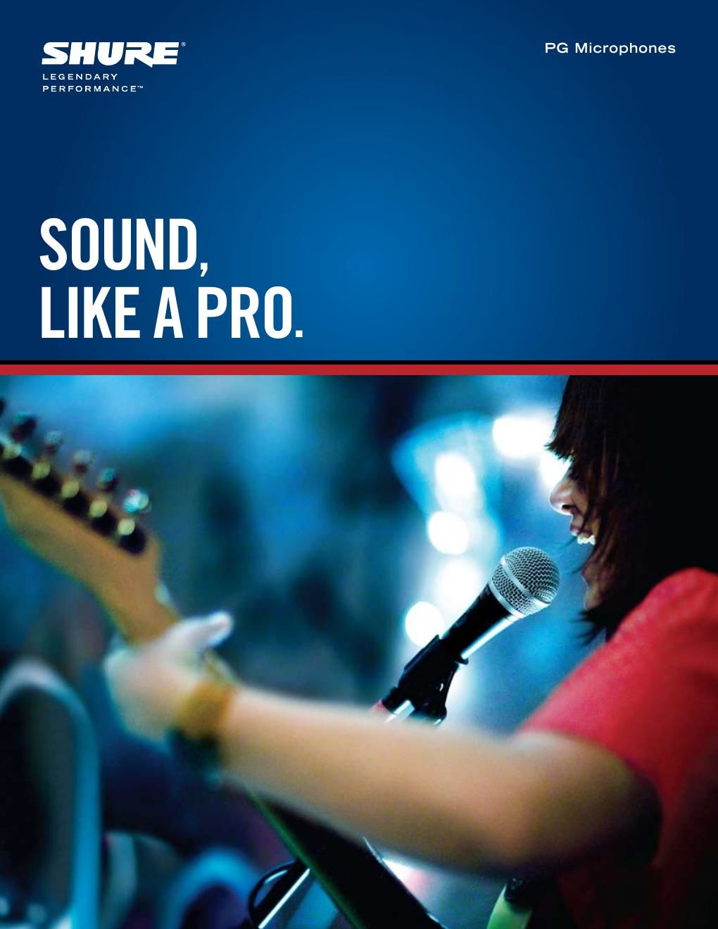 shure pg microphones 2009 brochure