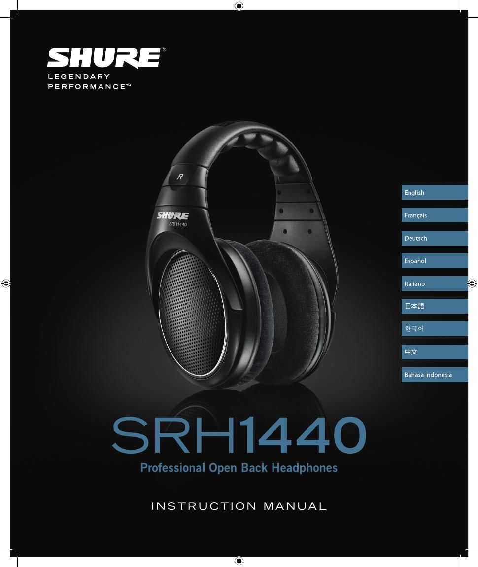 shure srh 1440 user manual