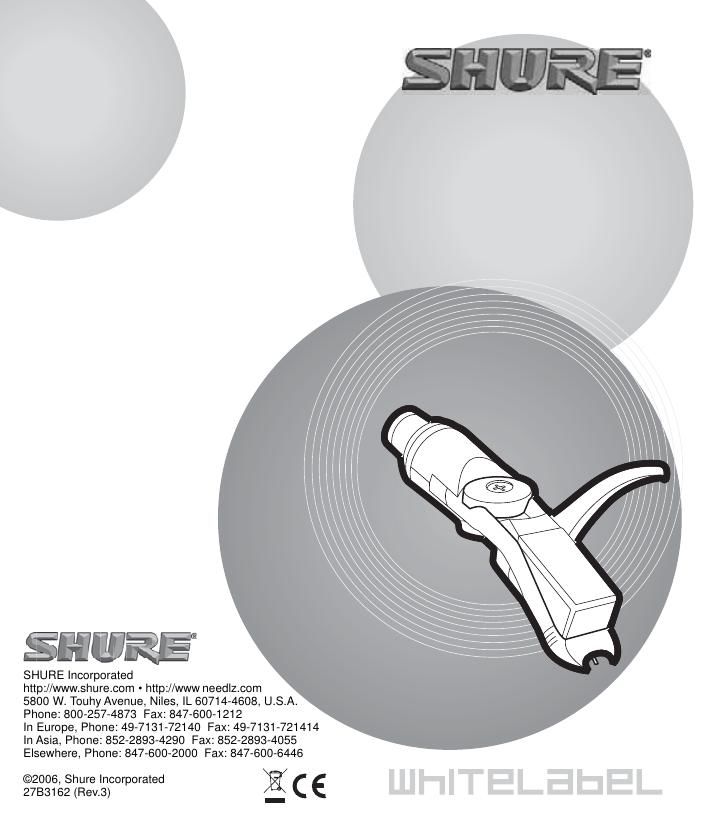 shure white label 2006 user manual