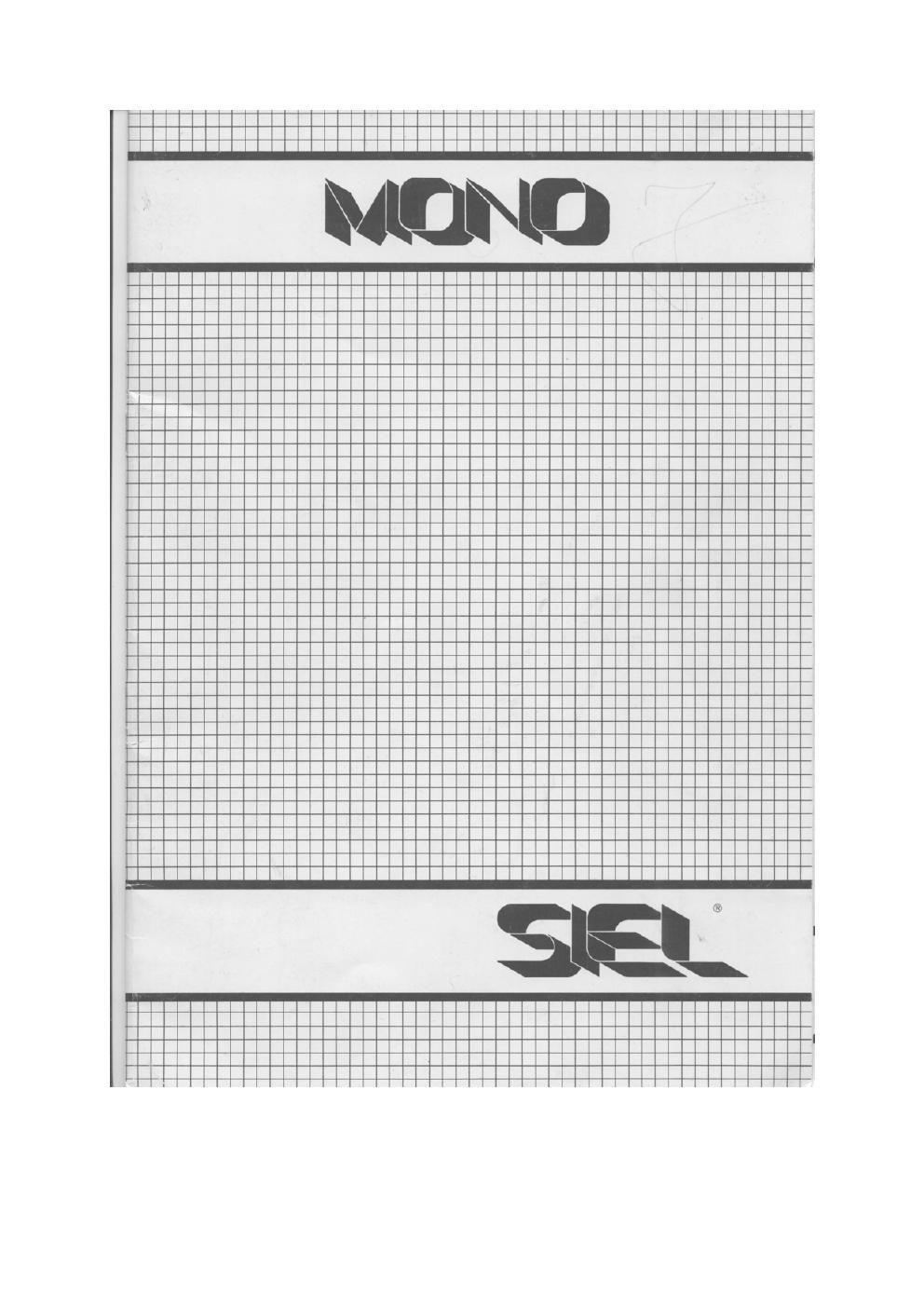 Siel mono owners manual