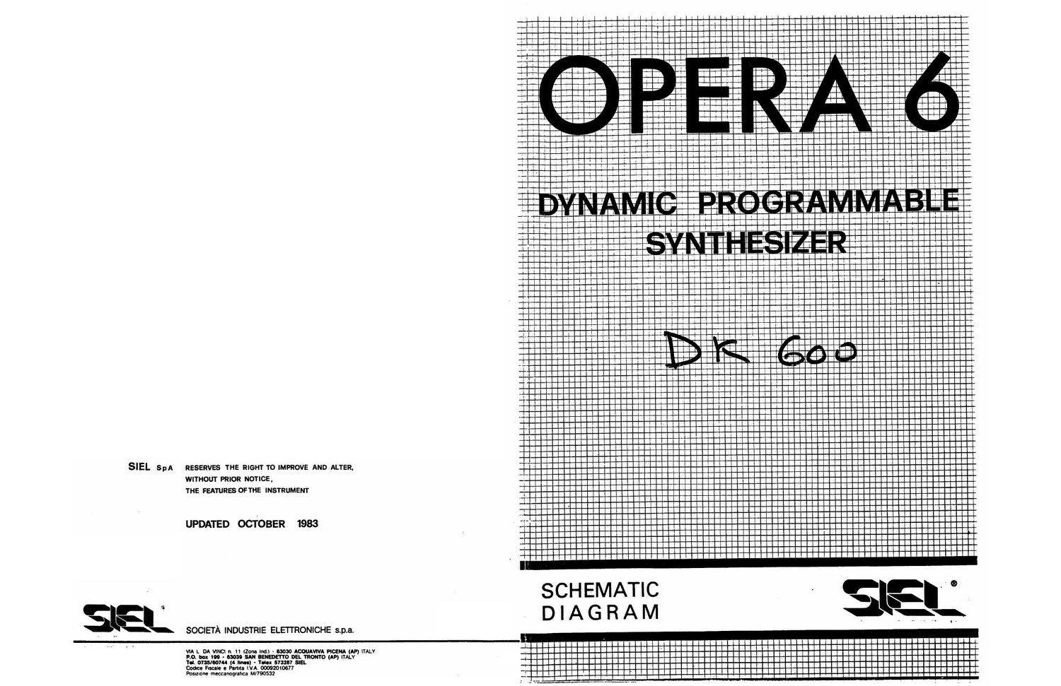 Siel DK 600 Schematic