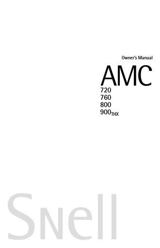 snell amc 720 owners manual
