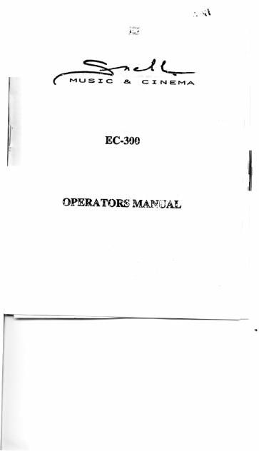 snell ec 300 owners manual