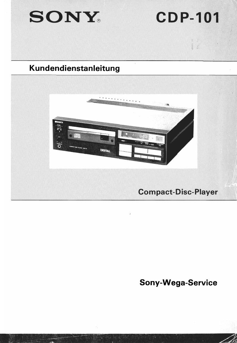 Sony CDP 101 Service Manual