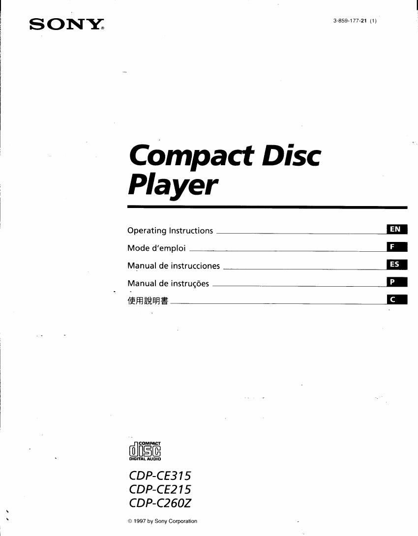 Sony CDP C260Z Owners Manual