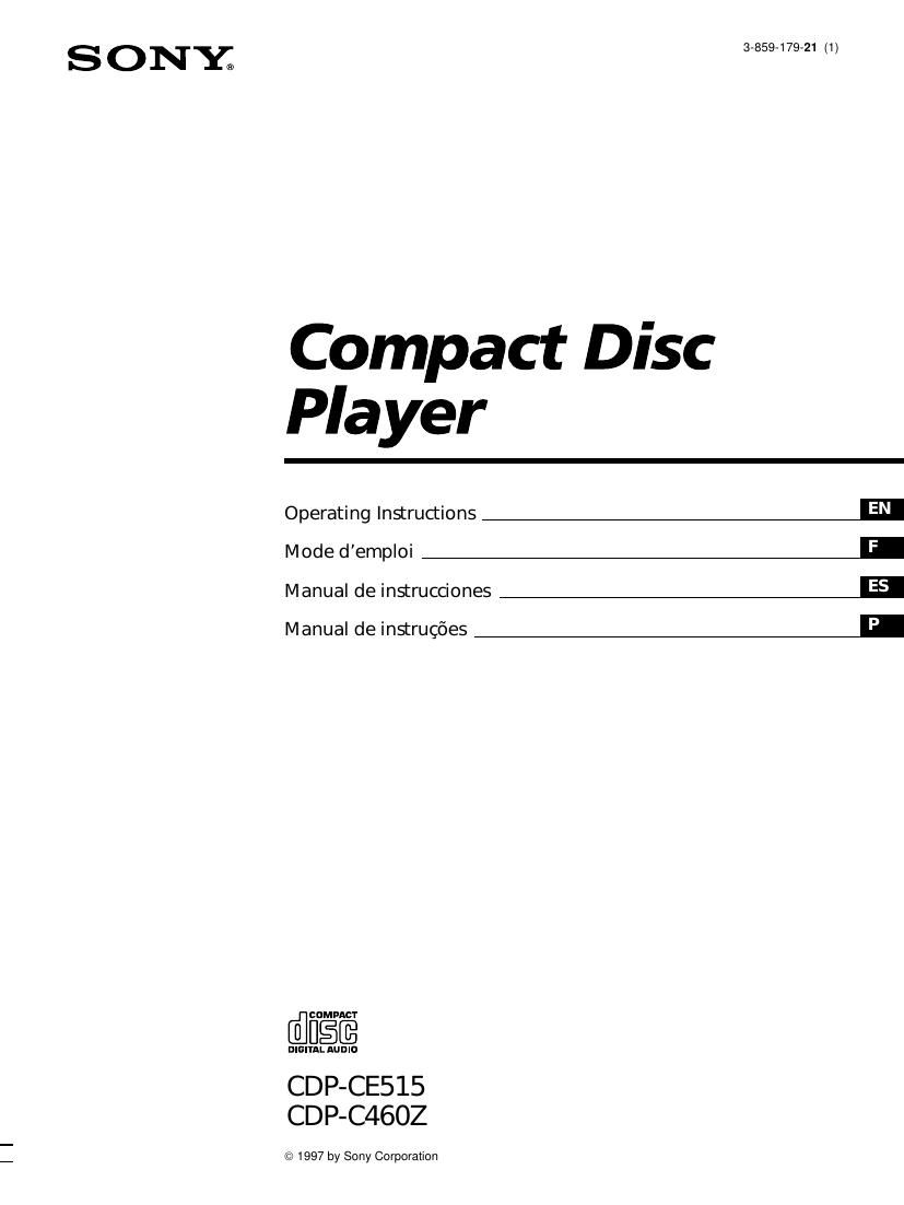 Sony CDP CE515 Owners Manual