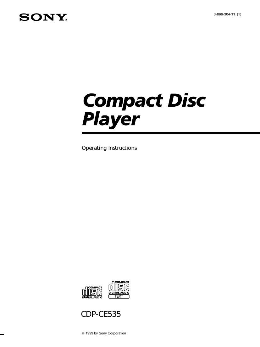 Sony CDP CE535 Owners Manual