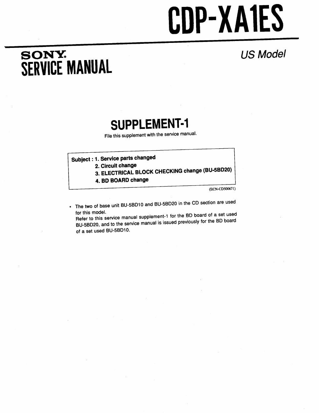 sony cdp xa 1 es service manual