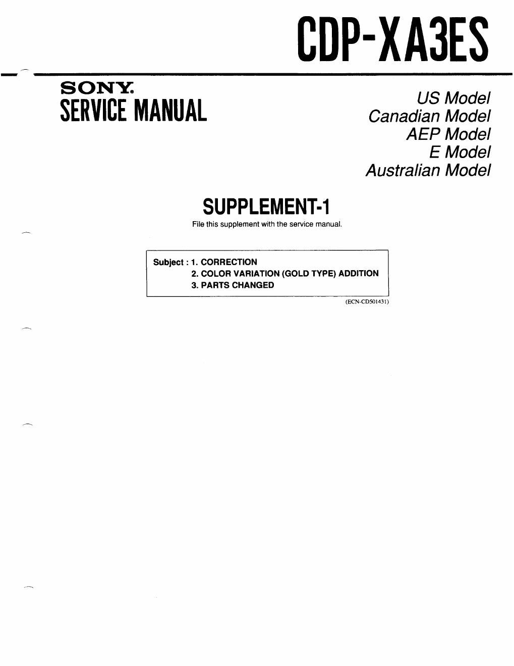 sony cdp xa 3 es service manual