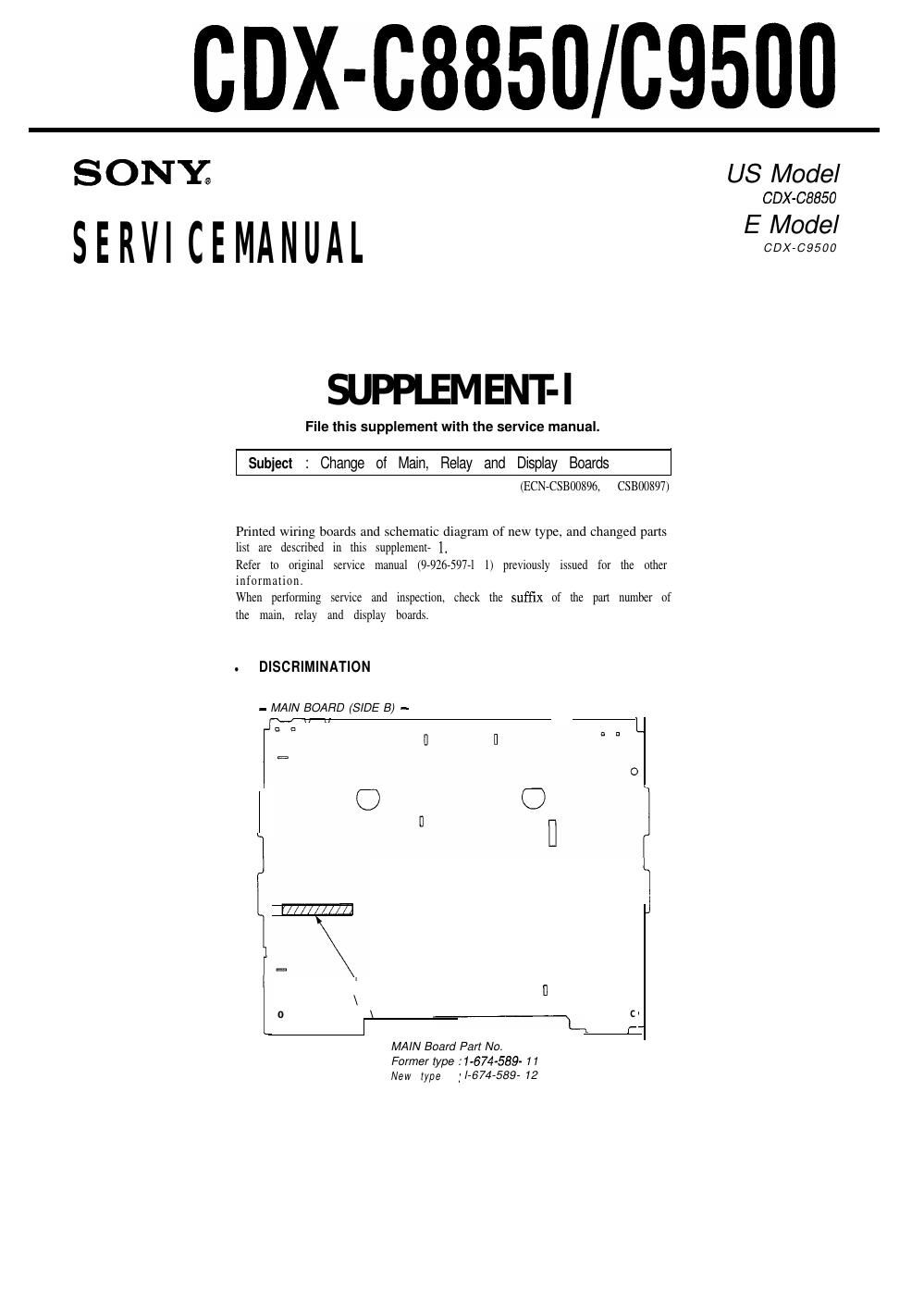 sony cdx c 9500 service manual 1