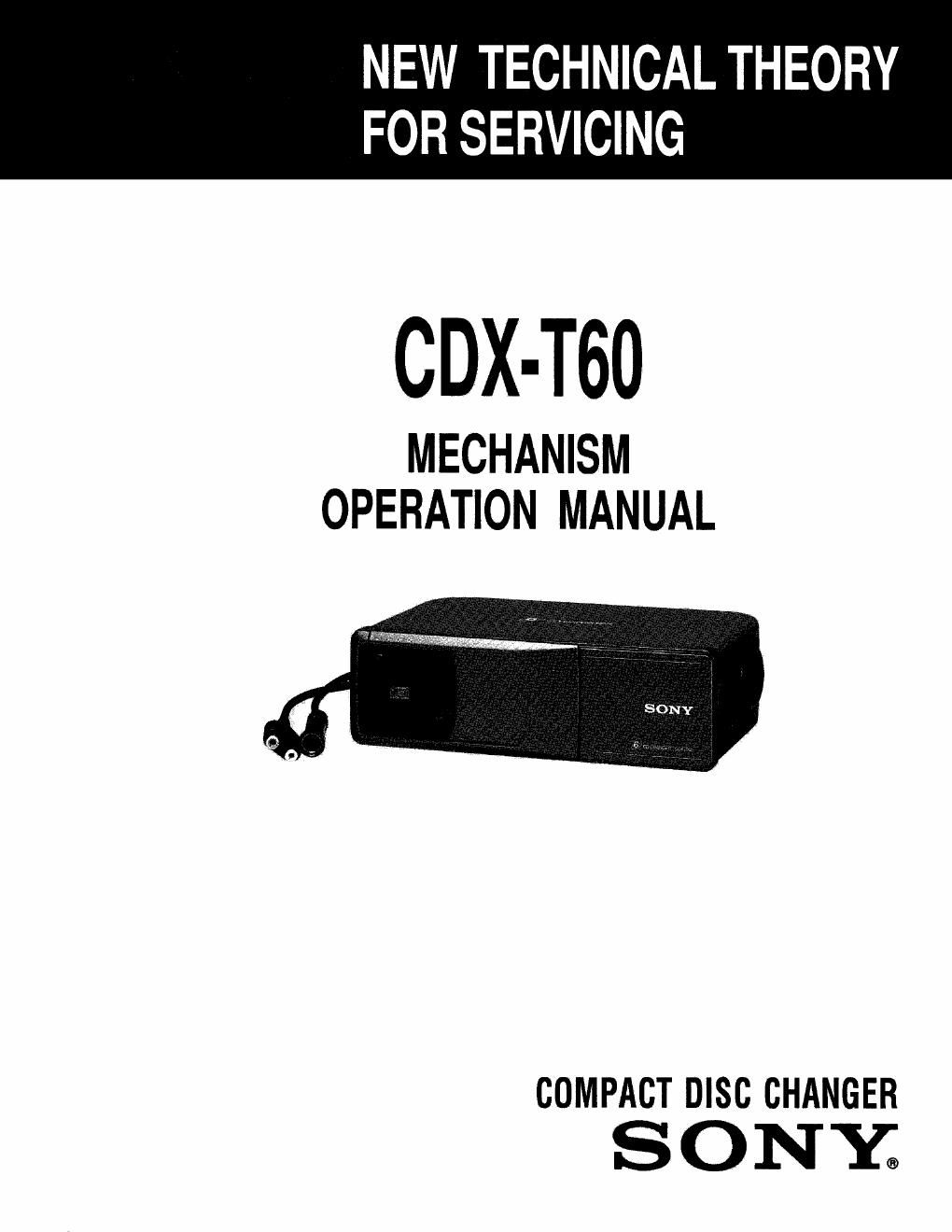sony cdx t 60 owners manual