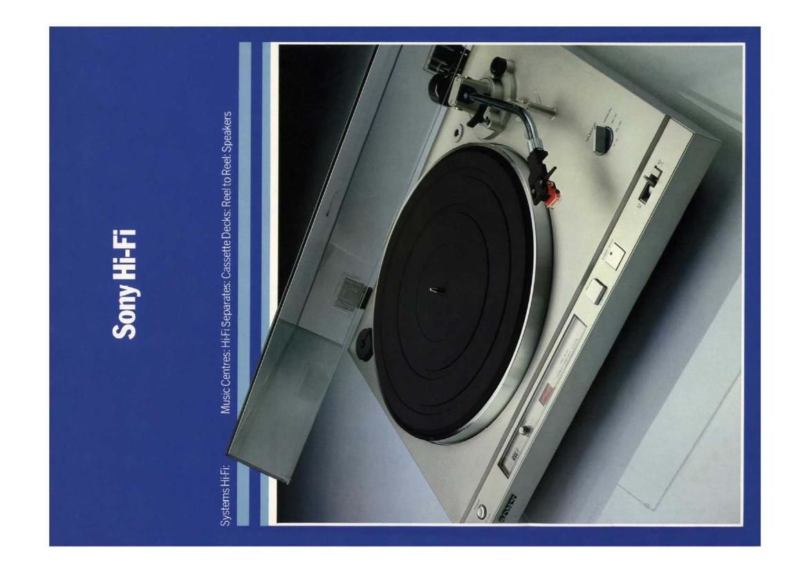 Sony 80 Hi Fi Catalog