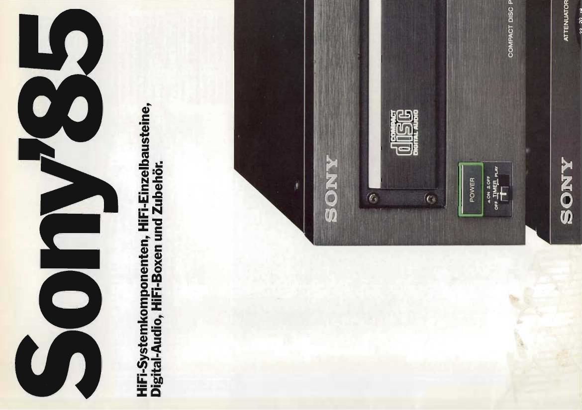 Sony 85 Catalog