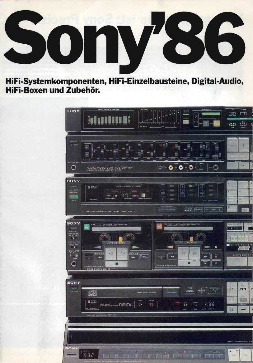 Sony 86 Catalog