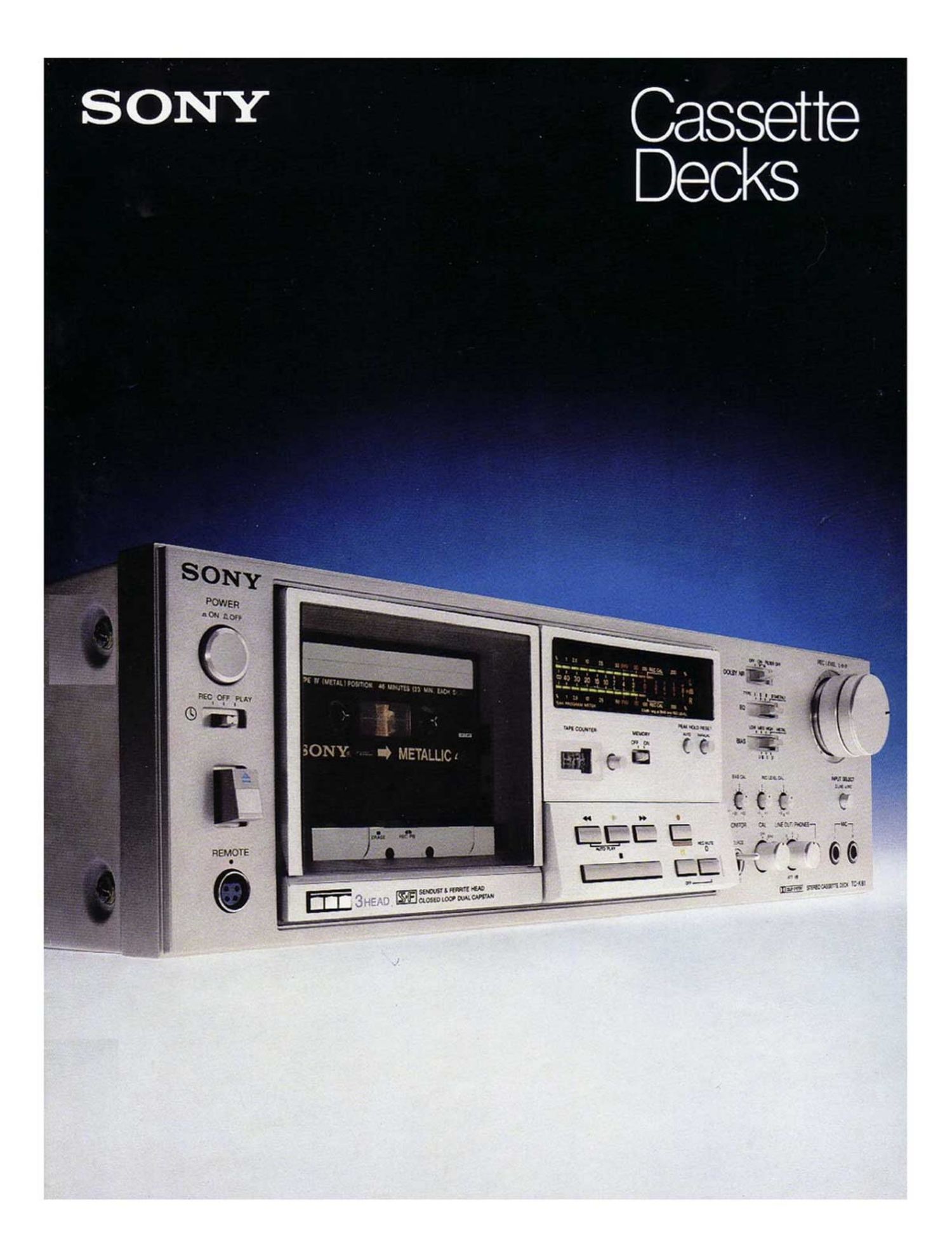 Sony Cassette Decks TCK Catalog