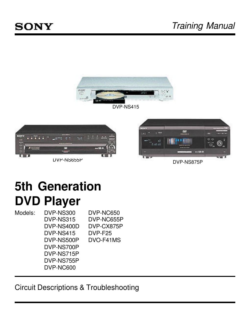 sony dvp service manual