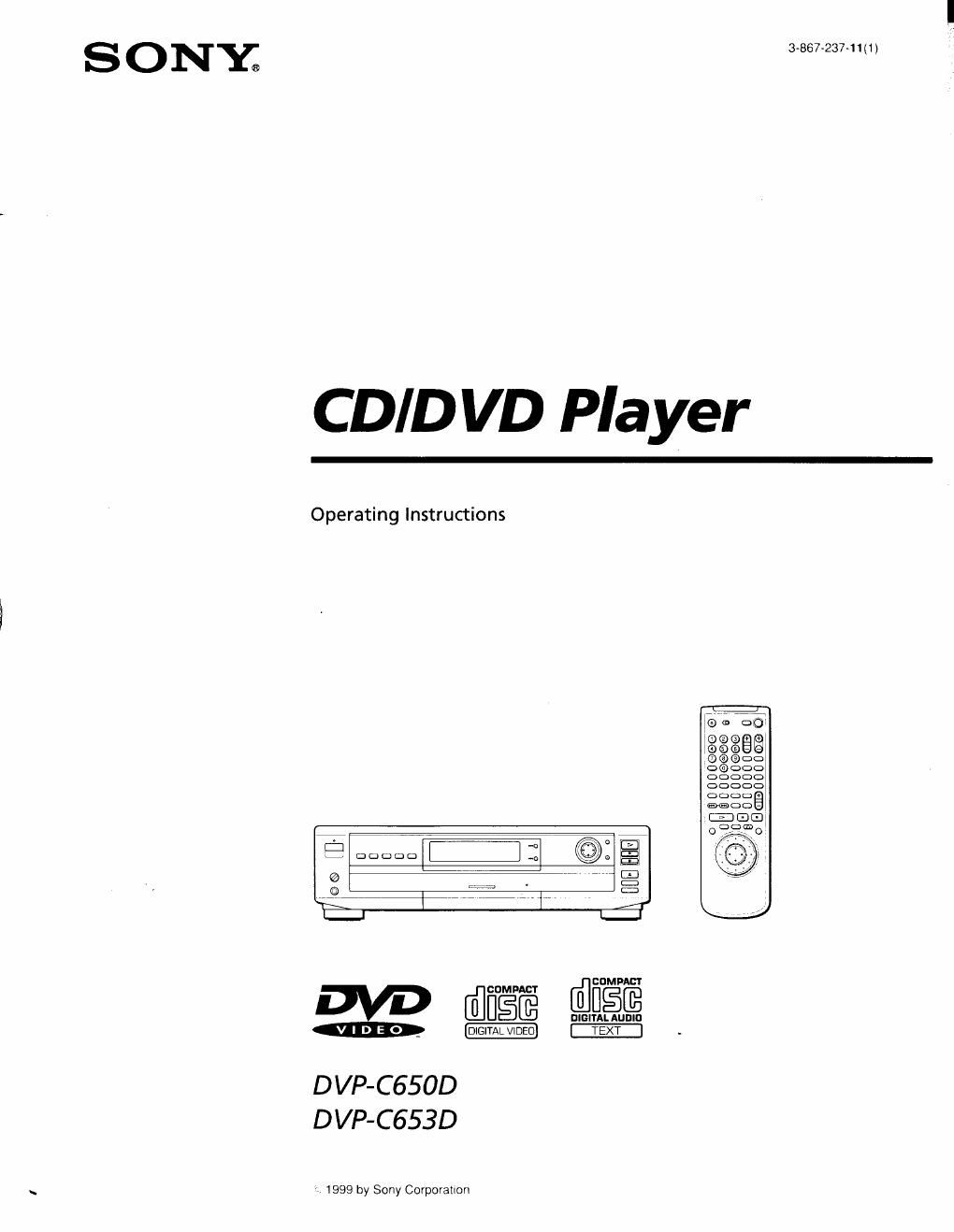 sony dvpc 650 d owners manual