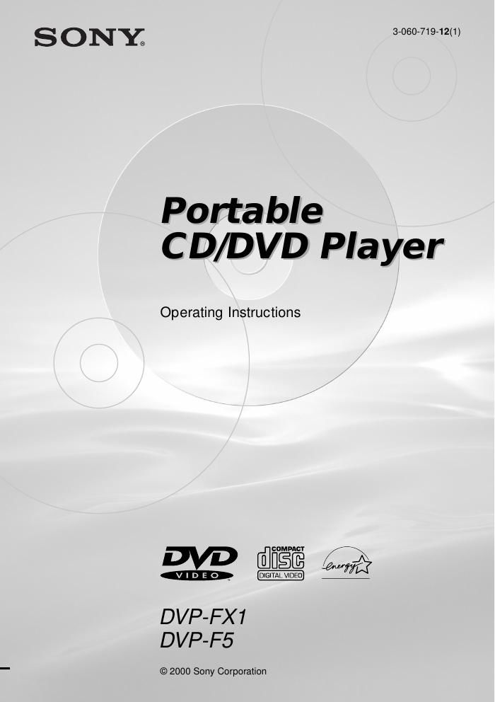 sony dvpf 5 owners manual
