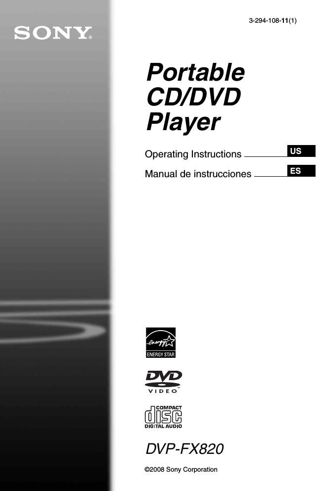 sony dvpfx 820 owners manual