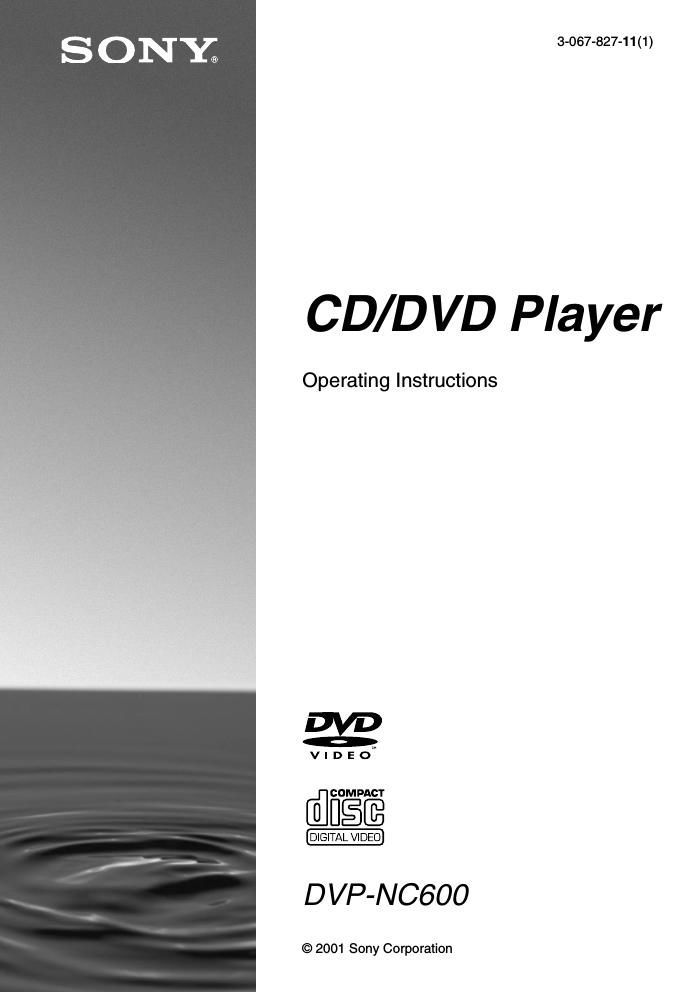 sony dvpnc 600 owners manual