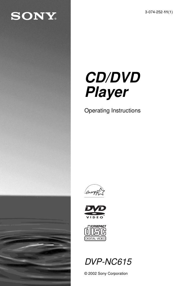 sony dvpnc 615 owners manual