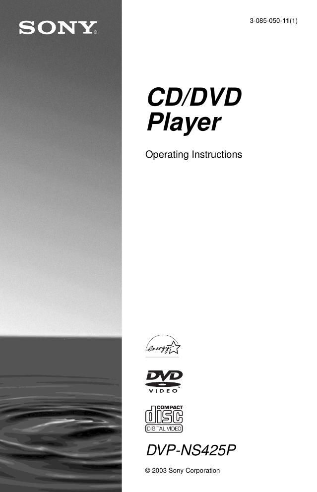 sony dvpns 425 p owners manual