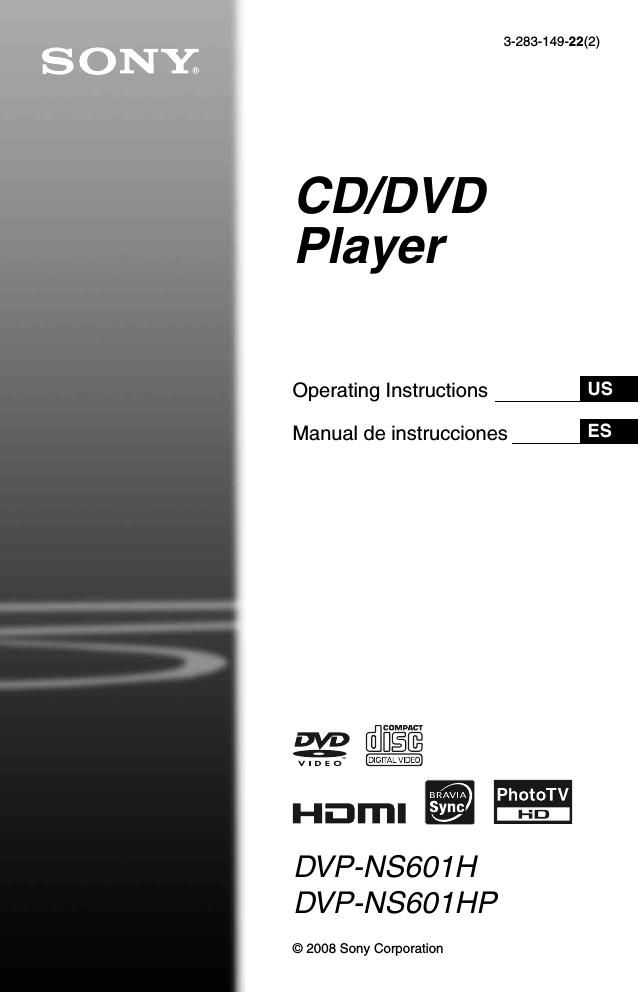 sony dvpns 601 hp owners manual