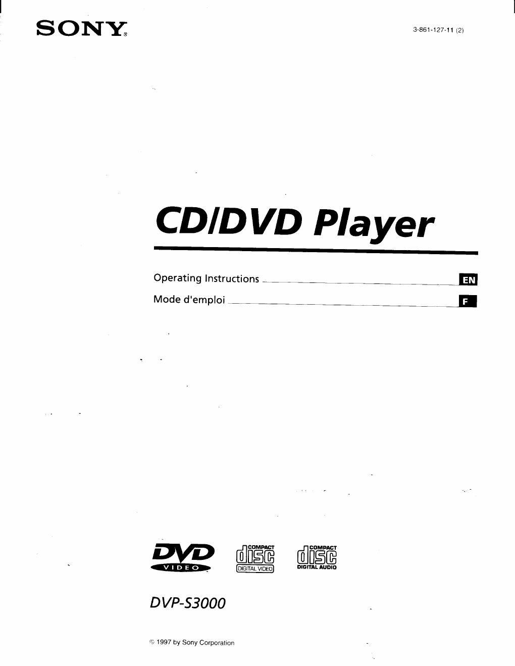 sony dvps 3000 owners manual