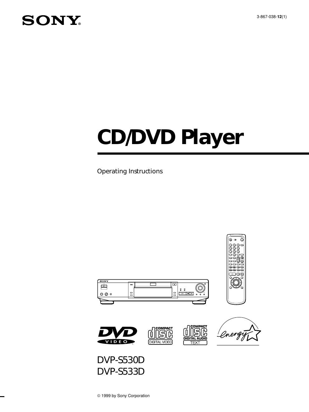 sony dvps 533 d owners manual