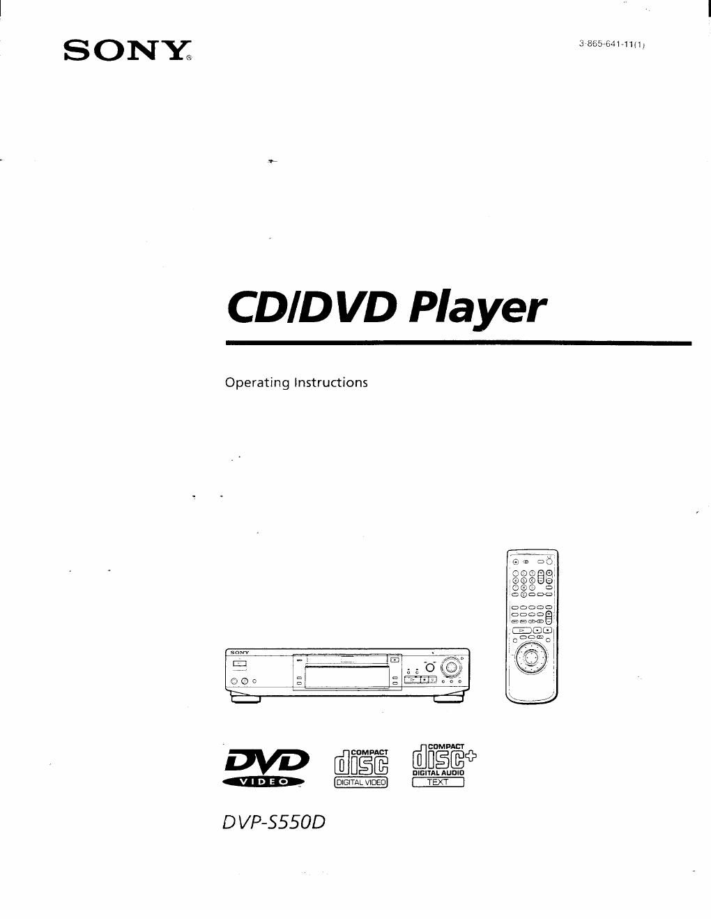 sony dvps 550 d owners manual