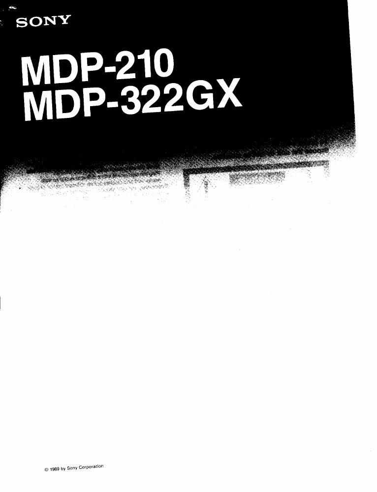sony mdp 210 owners manual