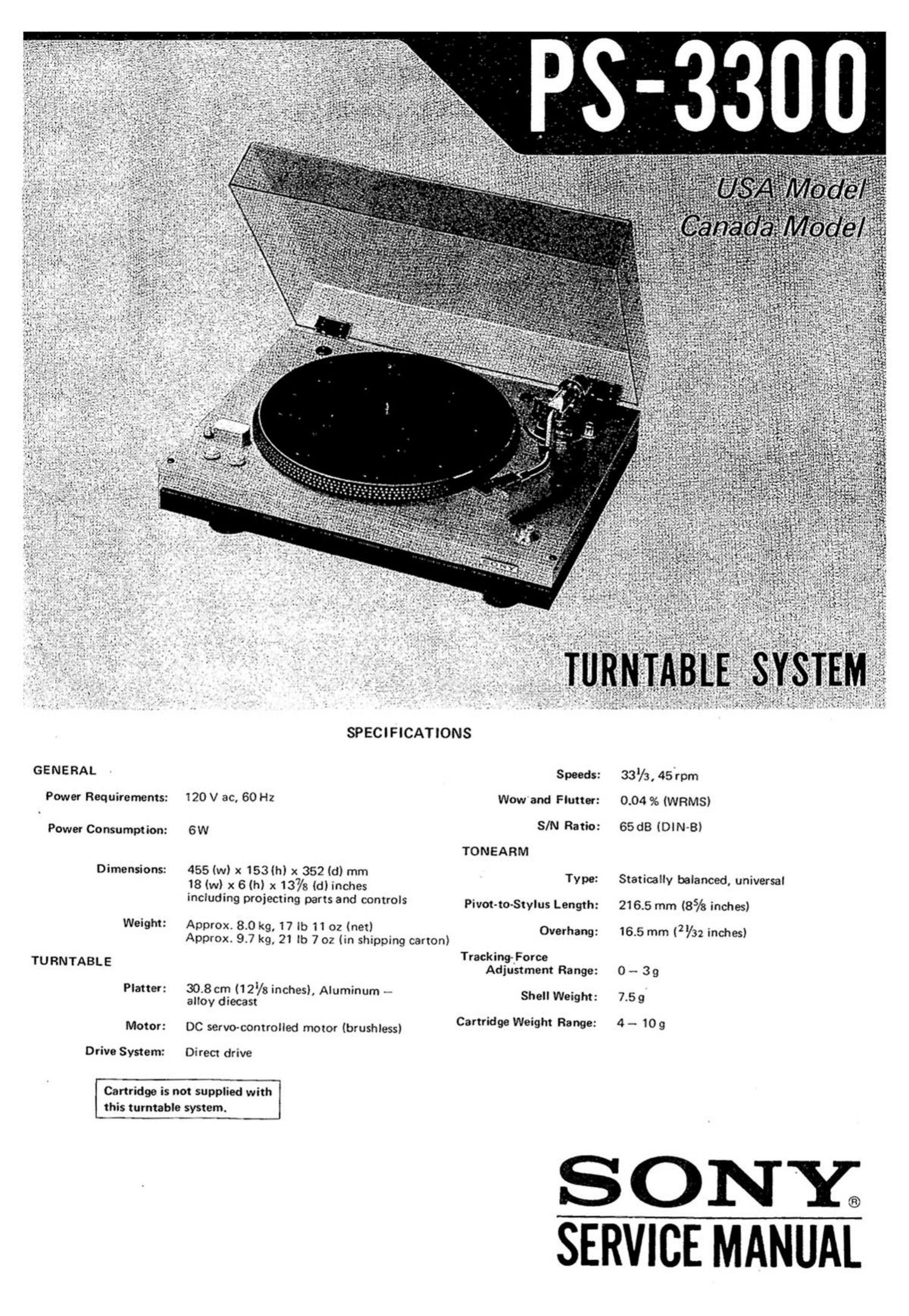 sony ps 3300 service manual 2