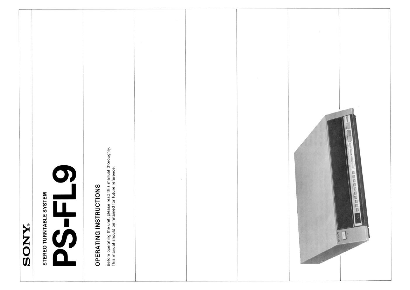 Sony PS FL9 Owners Manual